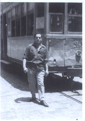 Antonio Mosquera na estación de Xuvia.
